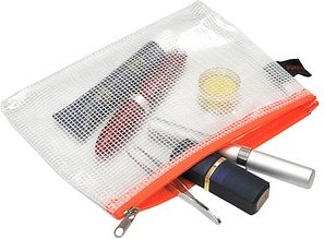 FolderSys Reißverschlussbeutel transparent/orange 0,15 mm, 1 St.