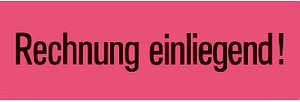 1.000 HERMA Warnetiketten 6752 rot »Rechnung einliegend!« 39,0 x 118,0 mm