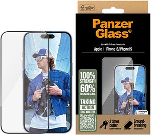 PanzerGlass™ Display-Schutzglas für Apple iPhone 15, iPhone 16