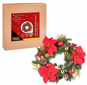 Thumbnail - Idena Weihnachtskranz LED Dekoleuchte grün, 1 St.