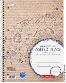 herlitz Collegeblock Recycling liniert DIN A4 Innenrand, 1 St.