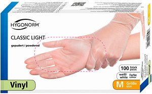 HYGONORM unisex Einmalhandschuhe CLASSIC LIGHT weiß Größe M, 100 St.