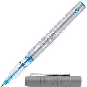 FABER-CASTELL Free Ink Tintenroller grau 0,7 mm, Schreibfarbe: blau, 1 St.