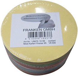 Thumbnail - FRANKEN Moderationskarten farbsortiert Ø 9,5 cm, 300 Blatt