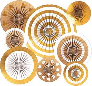 amscan® Partydeko-Set gold, 1 St.