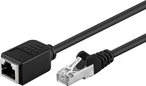 Thumbnail - goobay RJ45/RJ45 CAT 5e Kabel 3,0 m schwarz, 1 St.