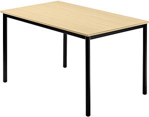 HAMMERBACHER Konferenztisch VDR12 ahorn rechteckig, Rundrohr schwarz, 120,0 x 80,0 x 72,0 cm