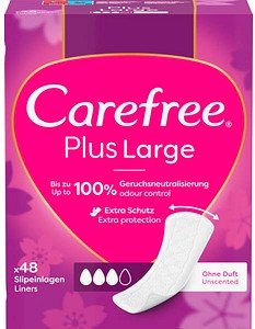 Carefree Slipeinlagen Plus Large ohne Duft für Slip, 48 St.