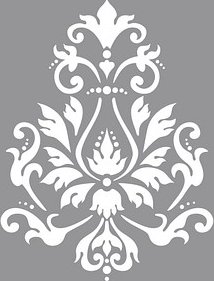 Rayher Dekor-Schablone Brokat grau