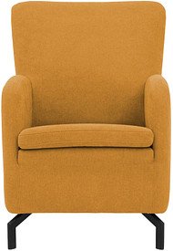 DOMO Collection Sessel Dallas dunkelgelb schwarz Stoff, 1 St.