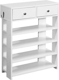 WOHNLING Schuhregal weiß 60,0 x 24,0 x 79,0 cm