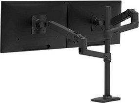 ergotron Monitor-Halterung LX-Dual 45-509-224 schwarz für 2 Monitore, Tischklemme
