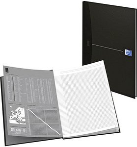 OXFORD Notizbuch Office Essentials DIN A4 kariert, schwarz Hardcover 192 Seiten, 1 St.