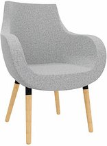 fm Besuchersessel Pirum hellgrau buche, gebeizt Stoff, 1 St.