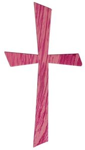Rayher Wachsmotiv pink Kreuz, 1 St.
