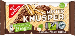 Thumbnail - GUT&GÜNSTIG Mister Knusper Schokoriegel 5 Riegel