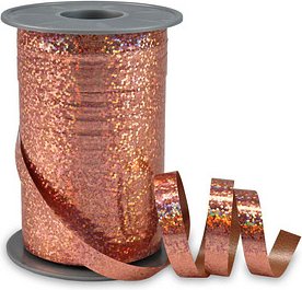 PRÄSENT Geschenkband HOLLY Holographic rosegold 10 mm x 200 m