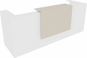 Quadrifoglio Empfangstheke gerade, weiß, ulme 285,0 x 88,0 x 113,0 cm