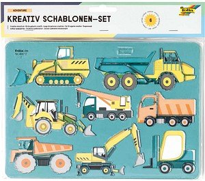 folia Zeichenschablonen-Set farbsortiert