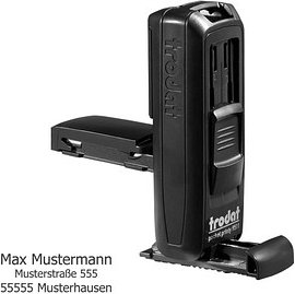 trodat Textstempel, individualisierbar Pocket Printy 9511 selbstfärbend schwarz Logo möglich, 1 St. - Direkt online per...