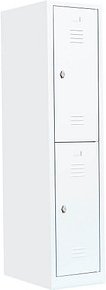 Thumbnail - LÜLLMANN Spind signalweiß 523217, 2 Schließfächer 41,5 x 50,0 x 180,0 cm