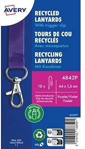 Thumbnail - AVERY Zweckform Lanyards lila, 10 St.