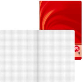 BRUNNEN Schulheft Vivendi Lineatur 22 kariert DIN A4 ohne Rand, 32 Blatt, 1 St.