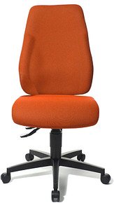 Thumbnail - Topstar Bürostuhl Lady Sitness®, LT0B0 BC4 Stoff orange, Gestell schwarz