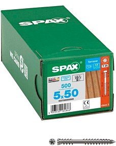 Thumbnail - SPAX® Terrassenschrauben T25 Zylinderkopf Edelstahl A2 0537000500505 5 mm x 50 mm, 500 St.