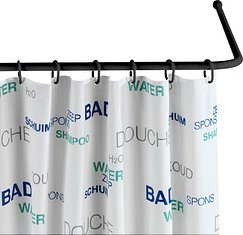 WENKO Metall Duschvorhangstange L-Form