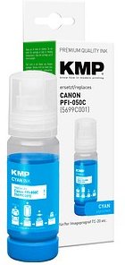 KMP cyan Tintenflasche kompatibel zu Canon PFI-550 C