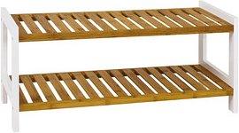 HAKU Möbel Schuhregal bambus, weiß 70,0 x 26,0 x 34,0 cm, 1 St.