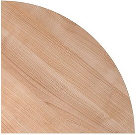 HAMMERBACHER Verbindungsplatte Haziender nussbaum, dreieckig abgerundet 80,0 x 80,0 x 2,5 cm