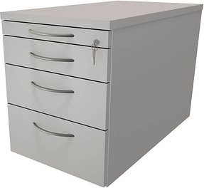 Thumbnail - fm Oldenburg Rollcontainer lichtgrau 4 Auszüge 43,4 x 80,0 x 54,0 cm