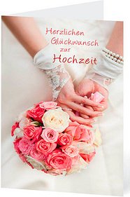 LUMA Glückwunschkarte Hochzeit Rosenstrauß DIN B6, 1 St.