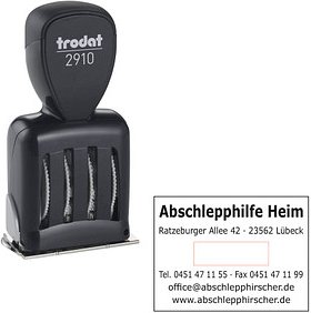 trodat Datumstempel mit Text individualisierbar Classic 2910 P01 Logo möglich, 1 St. - Direkt online personalisieren