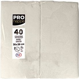 PROnappe Servietten elfenbein 2-lagig 38,0 x 38,0 cm, 40 St.