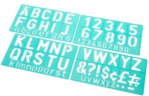 LINEX® Buchstabenschablonen-Set grün