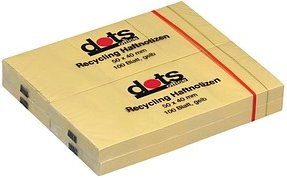 dots Recycling Haftnotizen gelb, 12 Blöcke