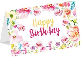 LUMA Geburtstagskarte Blumenrand DIN B6