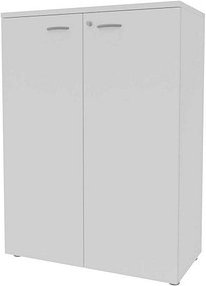 Quadrifoglio Aktenschrank, ECEM90M/BABA weiß 2 Fachböden 90,0 x 45,0 x 123,2 cm