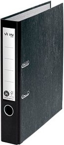 VON LEITZ Ordner schwarz mamoriert Karton 5,0 cm DIN A4, 1 St.