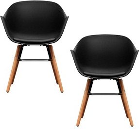 Thumbnail - meet powered by PAPERFLOW Schalenstühle Wiseman CHWISEX2.23.01 schwarz Kunststoff, 2 St.