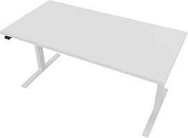 Quadrifoglio Up&Up elektrisch höhenverstellbarer Schreibtisch weiß rechteckig, C-Fuß-Gestell weiß 160,0 x 80,0 cm