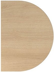 HAMMERBACHER Anbautisch höhenverstellbar Akandia eiche, silber halbrund 60,0 x 80,0 x 65,5 - 82,5 cm