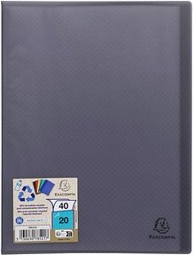 Exacompta Opak Sichtbuch DIN A4, 20 Hüllen schwarz, 1 St.