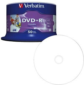 verbatim DVD+R 4,7 GB bedruckbar, 50 St.