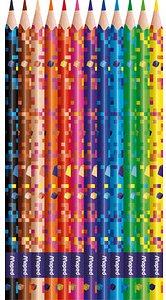 maped PIXEL PARTY Buntstifte farbsortiert, 12 St.