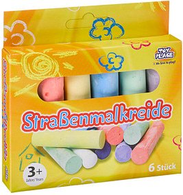 TOY PLACE Straßenmalkreide farbsortiert 6 St.