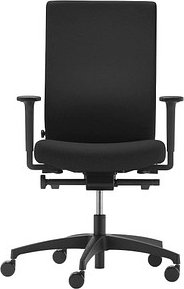 Thumbnail - Dauphin Bürostuhl @Just evo operator, AJ 4876_SLP Stoff schwarz, Gestell schwarz